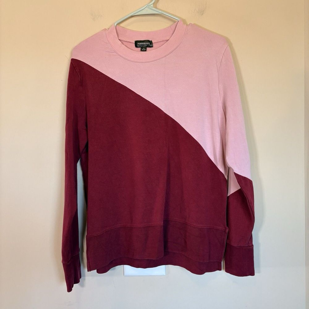 Summersalt Womens Medium Pink/Mauve Softest French Terry Sweatshirt Pullover